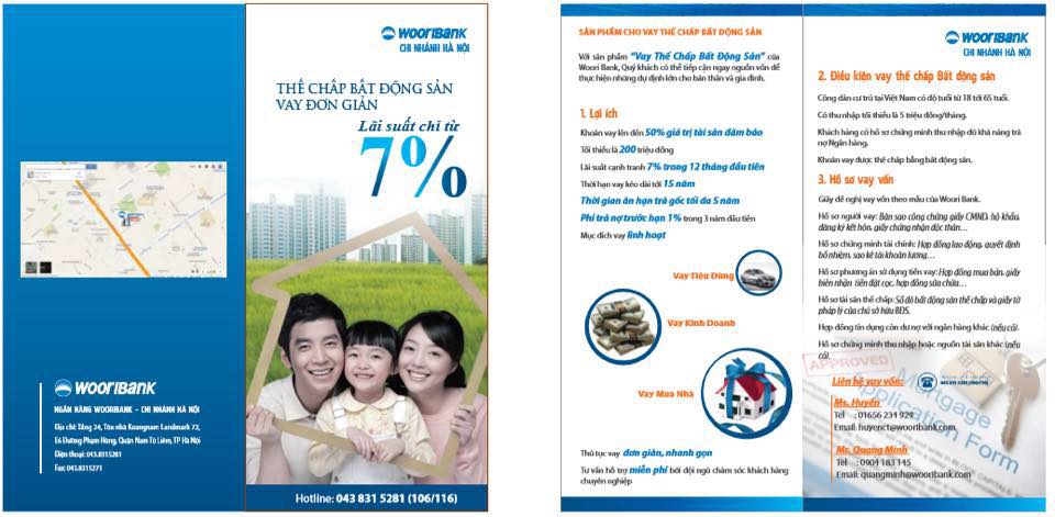 Vay mua nhà lãi suất 7% tại Wooribank Chi nhánh Hà Nội
