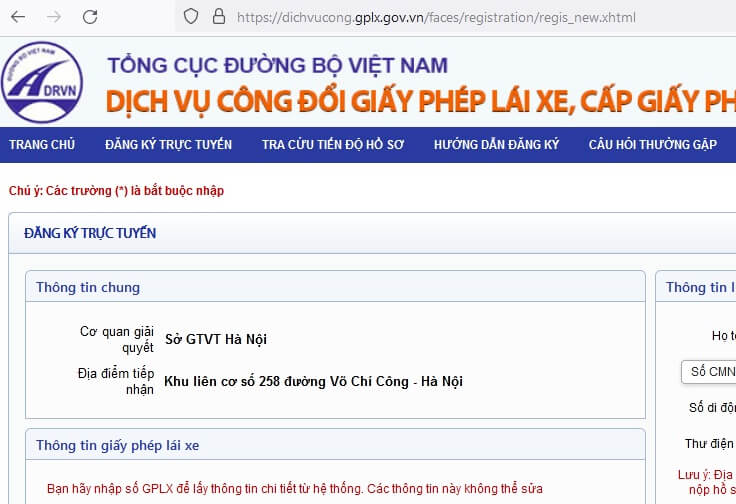 Tra cuu thong tin GPLX